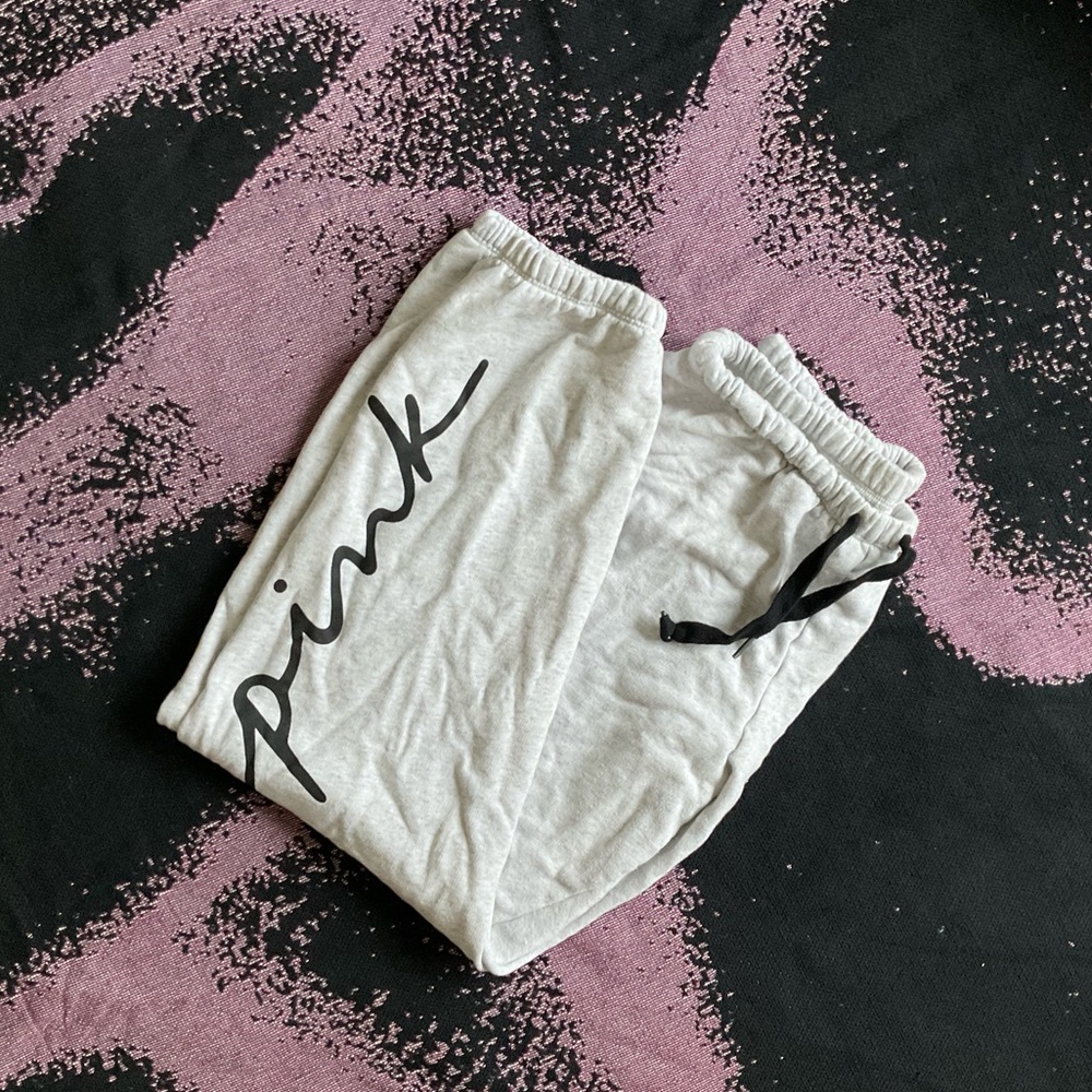 PINK Victoria's Secret Light Gray Joggers